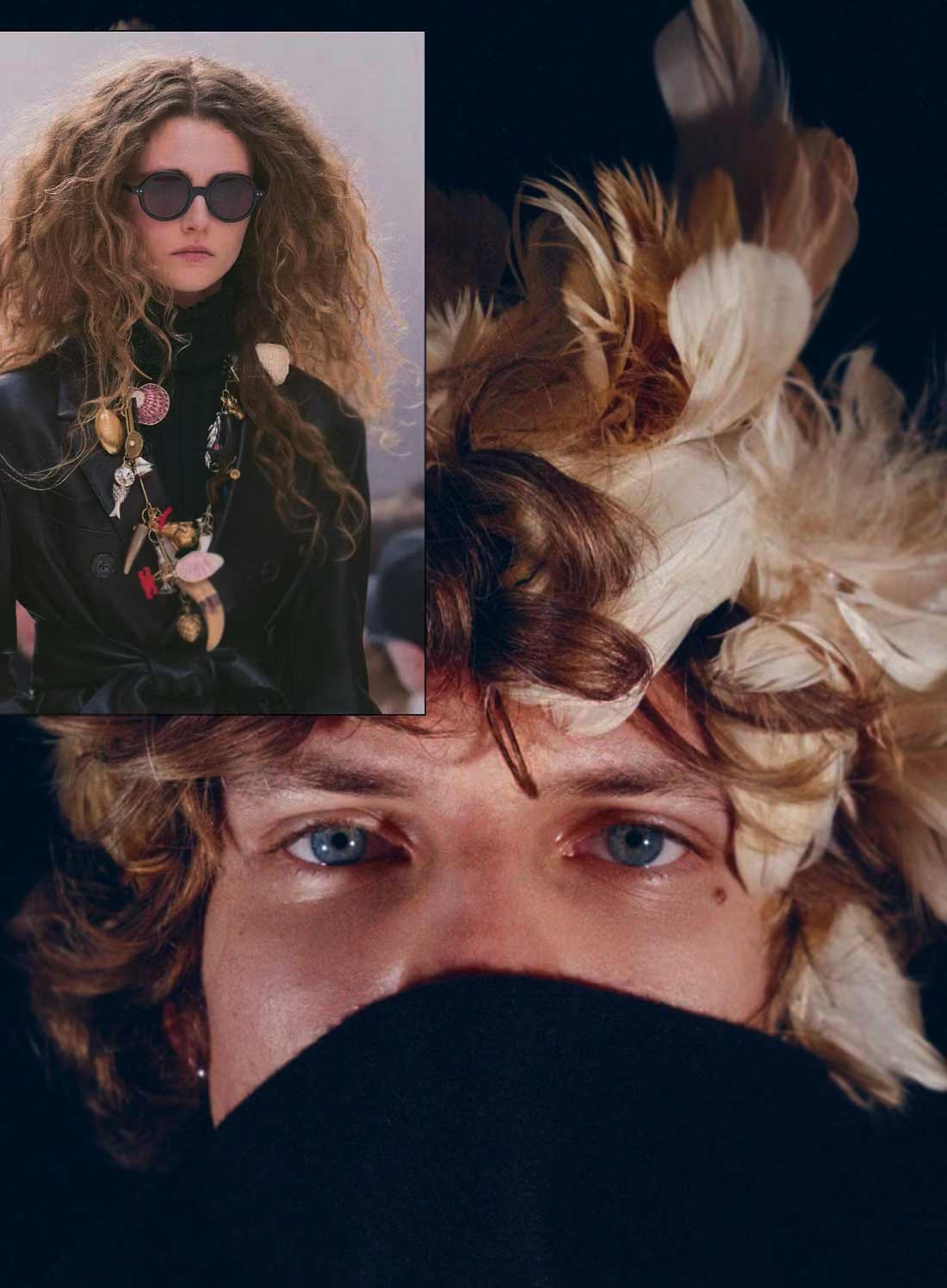 Exaggerated gender expression fashion details